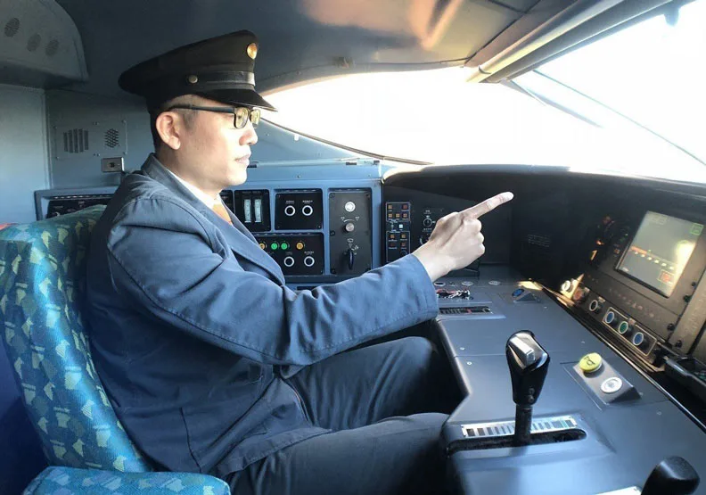 黃朝偉是台灣高鐵今年「列車安全與節能運轉競賽」菁英組第一名。台灣高鐵提供