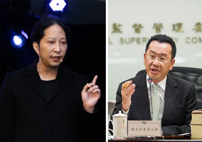 圖／街口集團董事長暨執行長胡亦嘉（左）、金管會主委顧立雄（右）。池孟諭、蘇義傑攝
