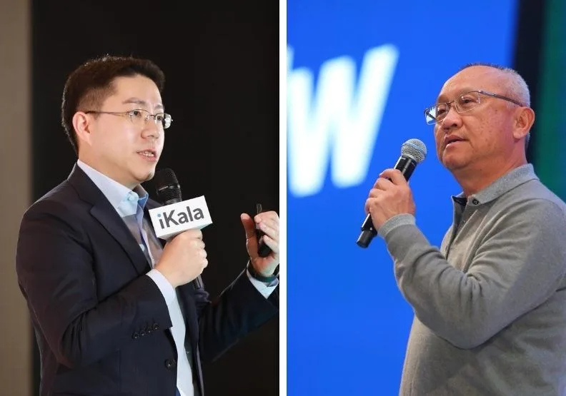 圖／iKala共同創辦人暨執行長程世嘉（左）、緯創資通副董事長暨新事業總經理黃柏漙（右）。取自iKala臉書、賴永祥攝