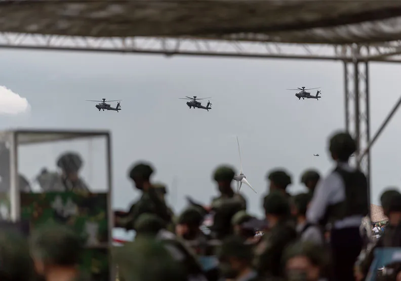 圖為7月16日漢光36號演習「三軍聯合反登陸作戰」操演。總統府提供