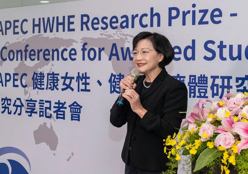 圖／台灣首位APEC HWHE研究獎得主王麗容。得人資源整合提供