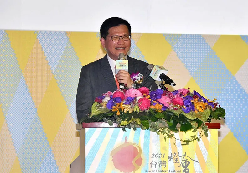 圖／交通部長林佳龍。取自台灣燈會 Taiwan Lantern Festival臉書