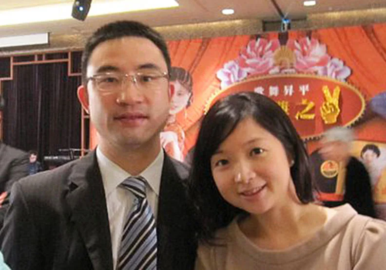 圖／寒舍集團創辦人蔡辰洋長子蔡伯府、太太黃閔暄。取自Karen Lu臉書