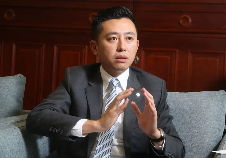 新竹市長林智堅提出新竹縣市合併的倡議。蘇義傑攝影