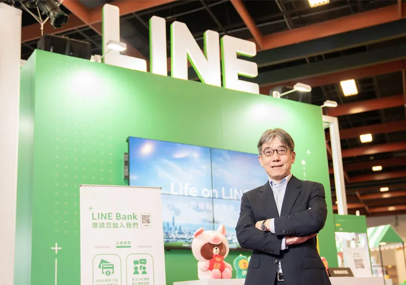 圖／LINE旗下的LINE Bank搶到第二張純網銀營業執照，吉祥物「熊大」將加入數金戰局。LINE Bank提供