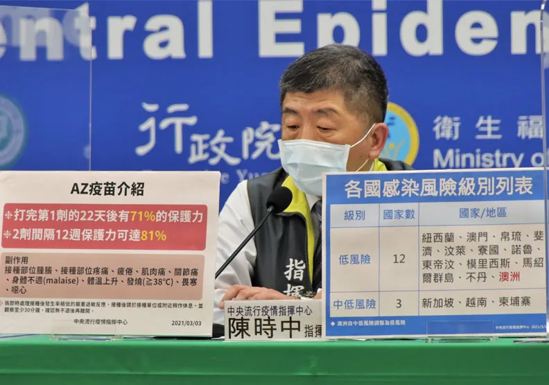 圖／衛福部長陳時中。中央流行疫情指揮中心提供