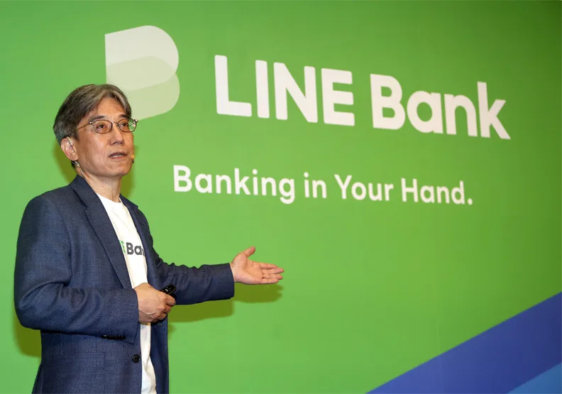 圖／LINE Bank總經理黃以孟。張智傑攝
