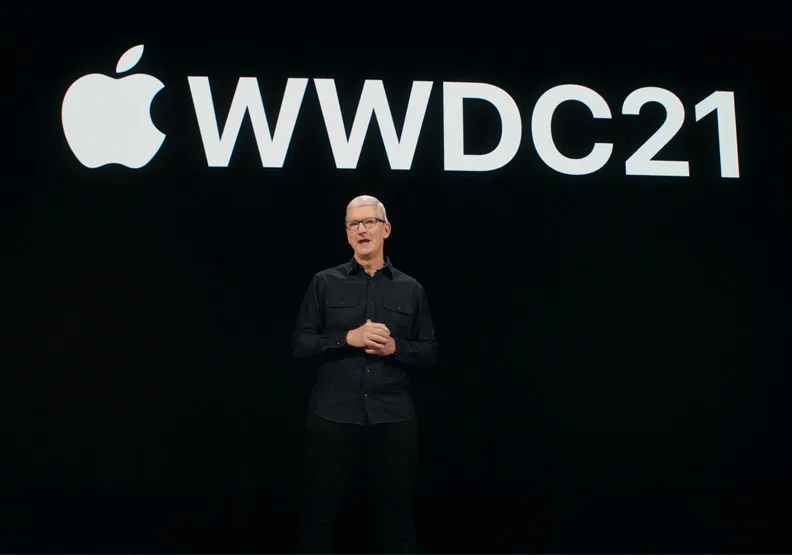 圖／蘋果CEO庫克。擷取自WWDC