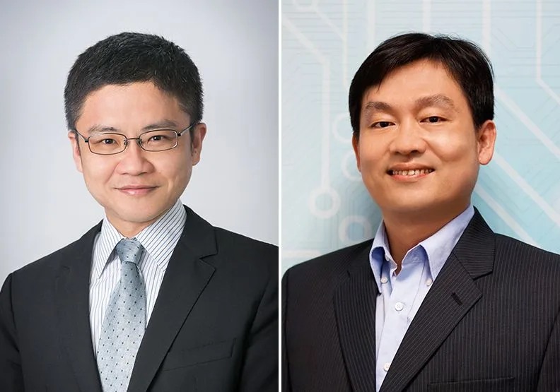 德州儀器副總裁暨台灣、韓國與南亞總裁李原榮（左）、台灣封裝測試總經理賴寶仁（右），期勉同仁遵循防疫規範，並隨時注意自己與家人的健康狀況。德州儀器提供