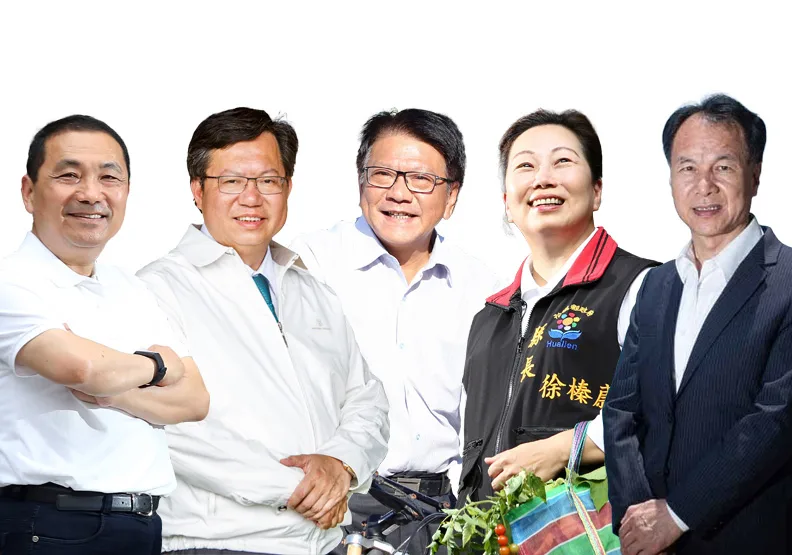 圖／左起依序為侯友宜、鄭文燦、潘孟安、徐榛蔚、劉增應。陳之俊、賴永祥、張智傑、池孟諭攝