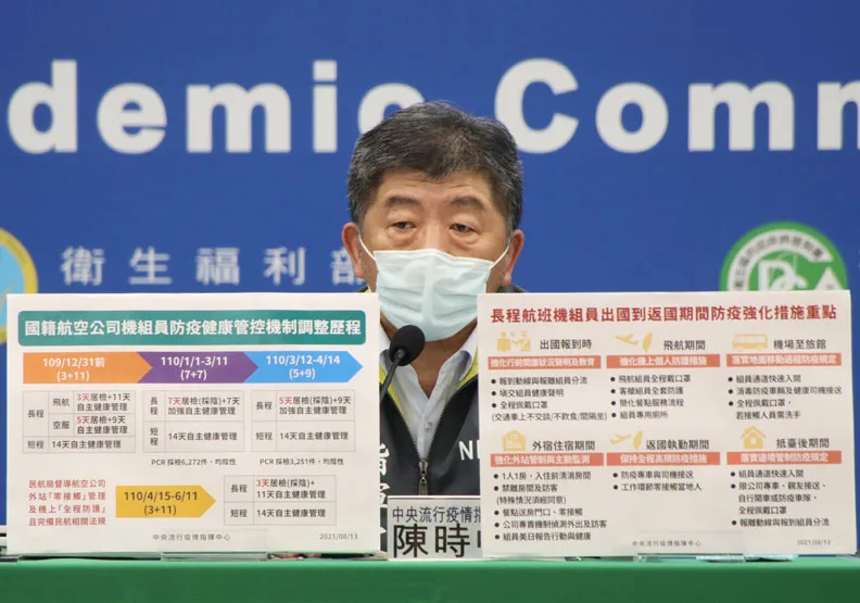 公布華航諾富特案千人疫調！陳時中：無社區連結證據。中央流行疫情指揮中心提供