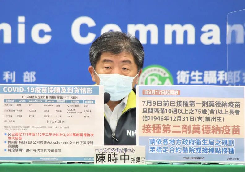 第二劑莫德納疫苗來了！9/17起開放7月9日前接種1劑莫德納疫苗，間隔滿10週以上的75歲以上長者施打。中央流行疫情指揮中心提供