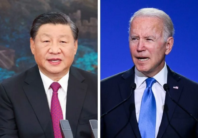 圖／中國國家主席習近平、美國總統拜登。取自中華人民共和國中央人民政府官網、Flickr by COP26