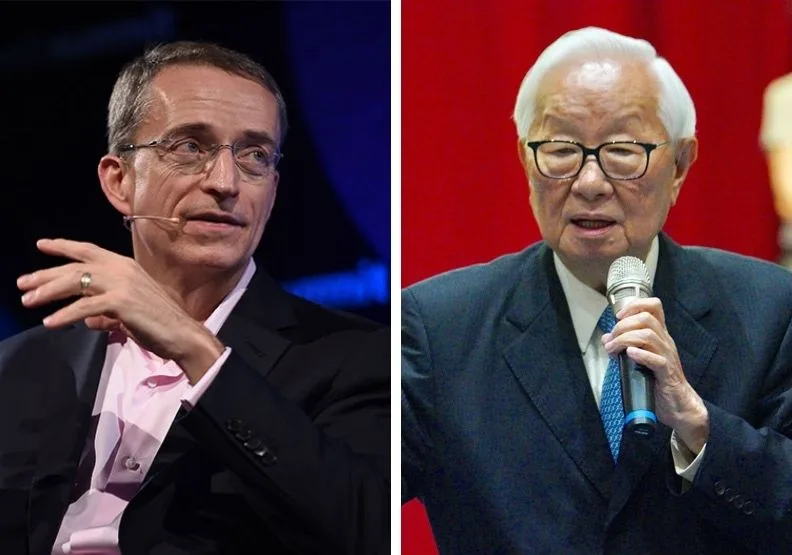 圖／Intel CEO基辛格、台積電創辦人張忠謀兩人隔空互槓。Flickr by Web Summit、賴永祥