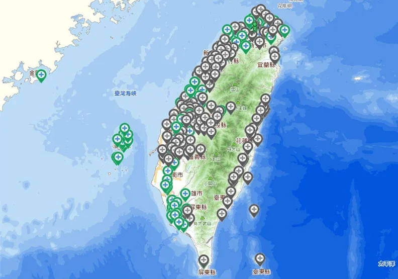 疫苗地圖29日上線！「疫苗防治一網通」可查醫療院所施打廠牌。擷取自COVID-19防治一網通網頁（antiflu.cdc.gov.tw/Covid19）