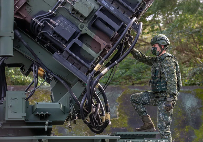 圖／我空軍防空暨飛彈連。總統府提供