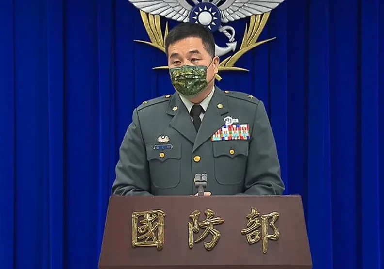 圖／國防部全民防衛動員署動員管理處長俞文鎮少將。擷取自國防部線上記者會