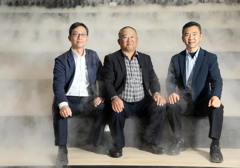 圖／左起依序為冷研科技總經理魏毅明、董事長魏逸明、副總經理魏亦明。陳之俊攝
