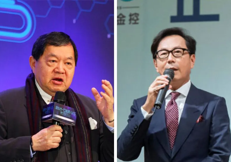 圖／遠傳電信董事長徐旭東、台灣大哥大董事長蔡明忠。賴永祥攝、富邦提供