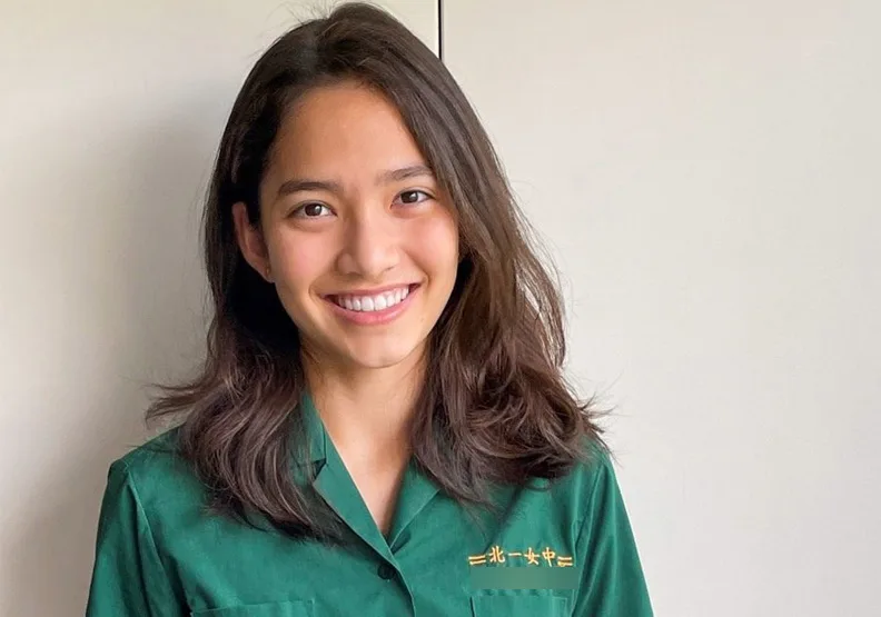 圖／北一女高三混血女孩Emily紐瑩姗。取自王蘭芬臉書
