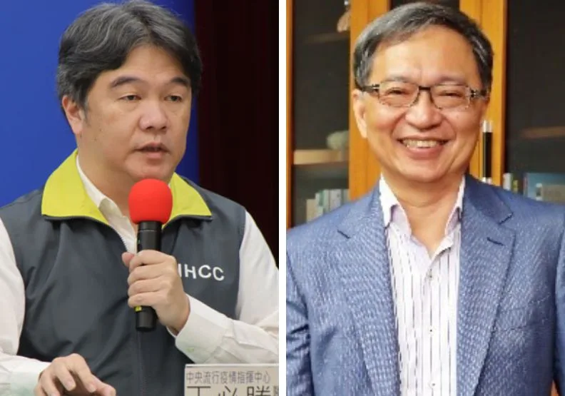 圖／薛瑞元接任衛福部長（右）、王必勝接任次長兼防疫指揮官。中央流行疫情指揮中心提供、衛服部官網