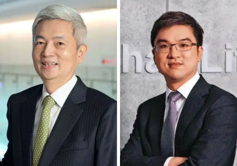 圖／全球人壽董事陳慧遊、南山人壽董事長尹崇堯。全球人壽、南山人壽提供