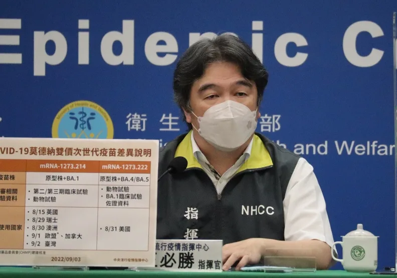 沒買BA.5次世代疫苗遭疑？王必勝提「雨天撐傘說」＋３張圖回應。中央流行疫情指揮中心提供