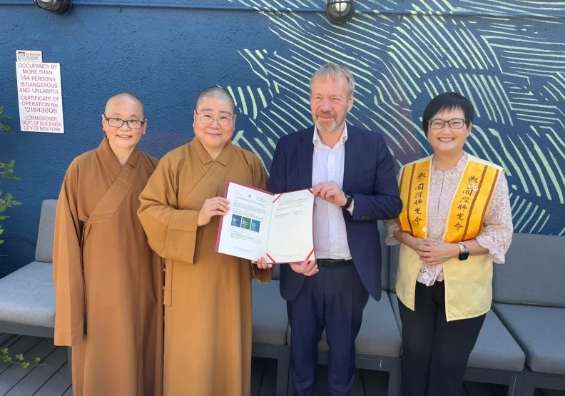 國際佛光會發起1000 家公司在1000 個城市各種 1000 棵樹。圖／綠色公益基金會提供