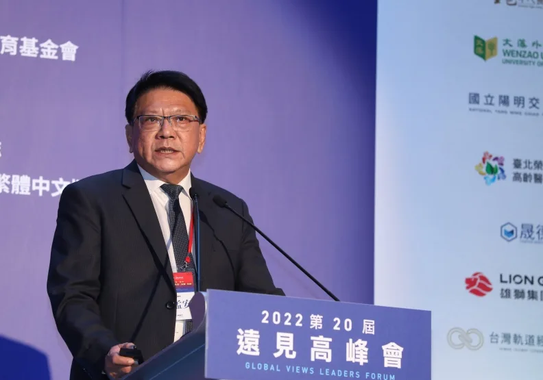 圖／屏東縣長潘孟安於2022年遠見高峰會，分享執政屏東八年來的心路歷程。蘇義傑攝