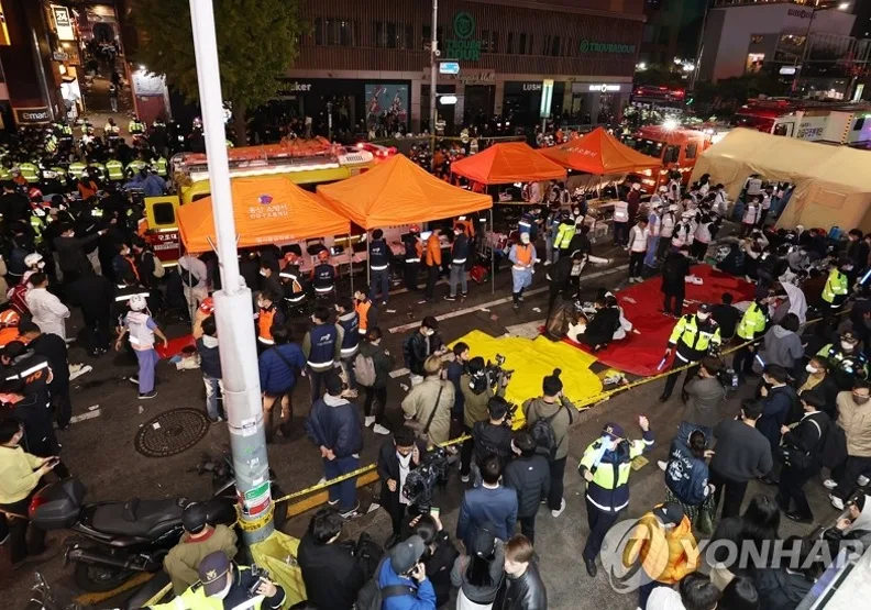 韓國梨泰院的萬聖節狂歡人潮，造成至少已153人死亡，包括20名外籍人士。圖片來源／연합뉴스
