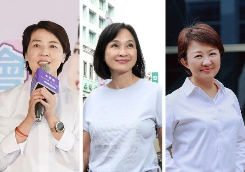 台北市長候選人黃珊珊（左）、高雄市長候選人柯志恩（中）、台中市長候選人盧秀燕（右）。圖片來源／黃珊珊臉書、張智傑攝、中臺灣區域治理平台　　