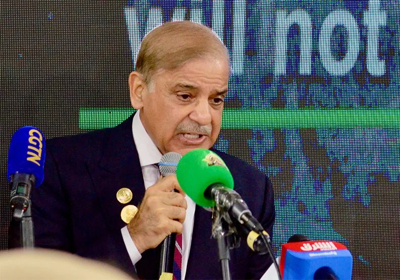 巴基斯坦總理謝里夫（Shehbaz Sharif）。白育綸攝影