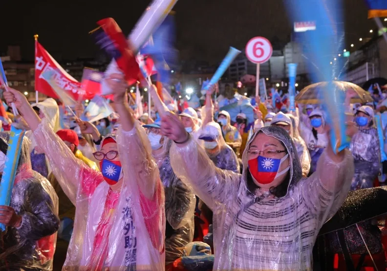 圖／蔣萬安選前之夜造勢現場。黃菁慧攝