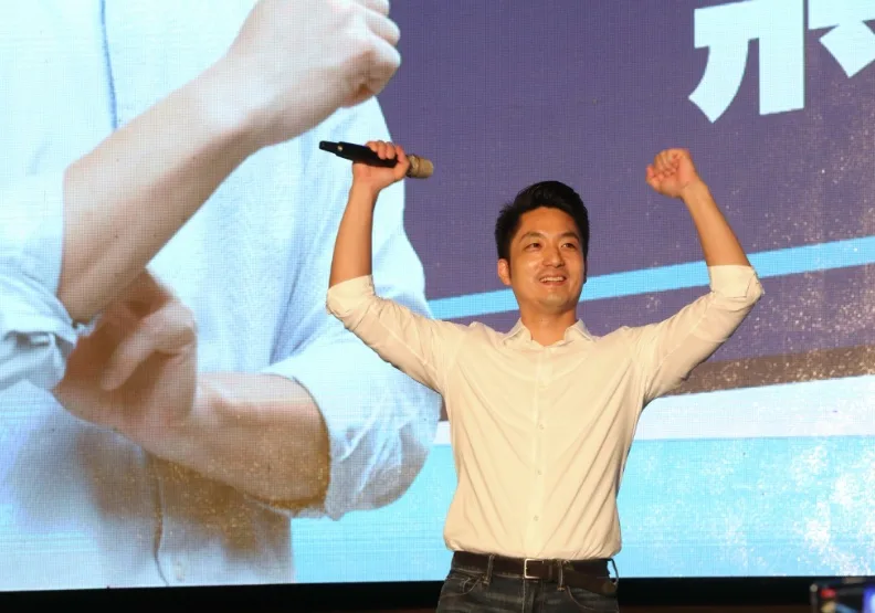 圖／國民黨候選人蔣萬安當選台北市長。蘇義傑攝
