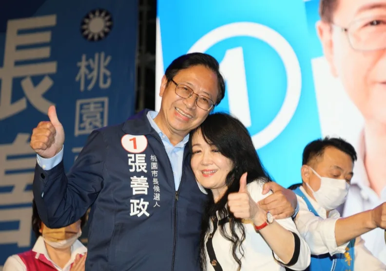 圖／國民黨候選人張善政當選桃園市長。陳之俊攝