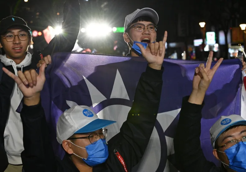 2022九合一選舉結果出爐，藍營頻傳捷報。關立恆攝