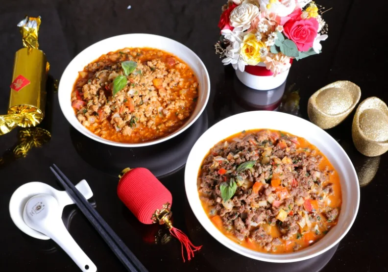 圖／謝淑麗最難忘年菜「塔香皮革肉末」。黃菁慧攝