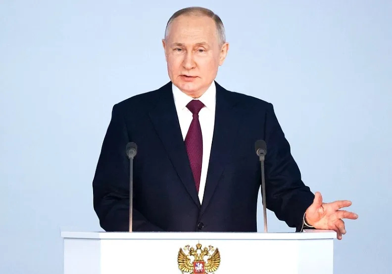 俄羅斯總統普丁宣佈，將在鄰國白俄羅斯部署戰術核武。取自President of Russia官網