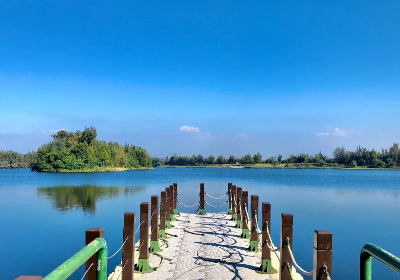 圖 / 宜梧滯洪池為口湖秘境的美景。圖片提供：欣傳媒。