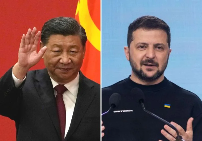 中國國家主席習近平、烏克蘭總統澤倫斯基26日首度進行通話。President of Russia、中國政府網