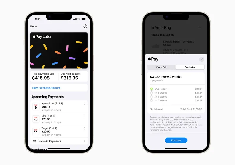 Apple Pay Later不僅提供消費者分期先買後付，還提供貸款，震撼金融圈。Apple提供