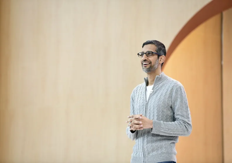 Google執行長皮采開場演說20分鐘，句句精要。Google提供