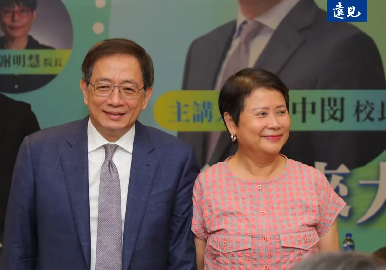 前台大校長管中閔與太太陳達敏。黃菁慧攝
