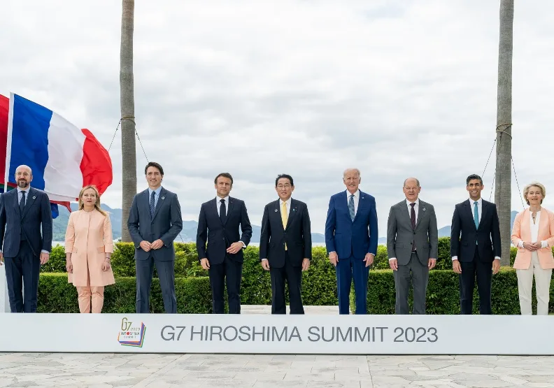 G7領袖強調不尋求與中國脫鉤，但意識到經濟韌性需要「去風險化」和「多元化」。取自G7官網