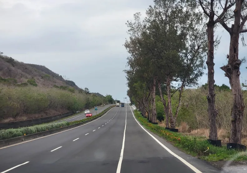 當地人說：花了78億的屏鵝公路並沒有比施工前漂亮啊！陸蟹學者李政璋攝