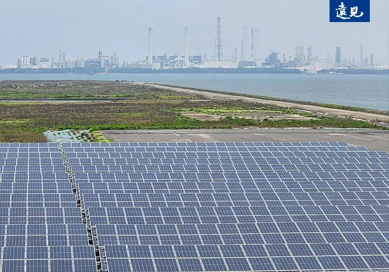 韋能能源雲林新興電廠往北隔海相望就是麥寮園區。胡華勝攝