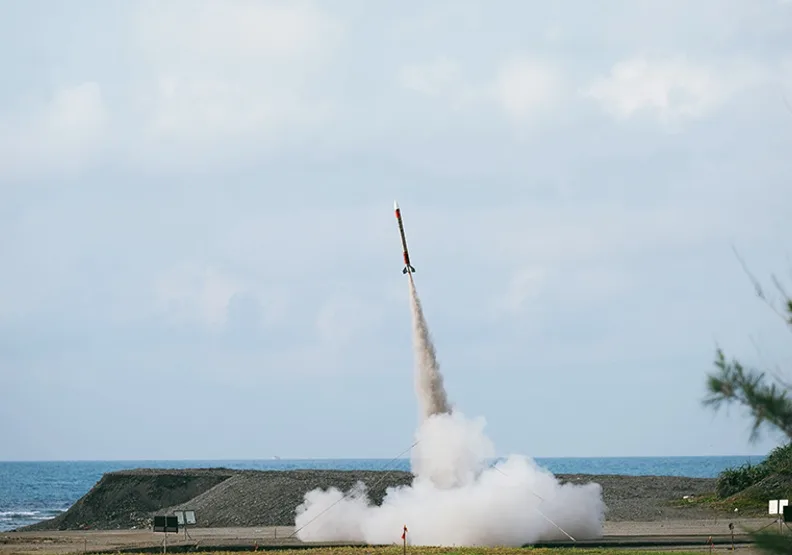 淡江大學「淡江一型」科研探空火箭順利升空。取自TASA國家太空中心