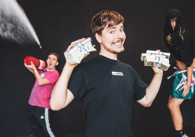 YT流量全球第一的A咖網紅MrBeast（野獸先生），有1.88億位訂閱者。取自Instagram@MrBeast