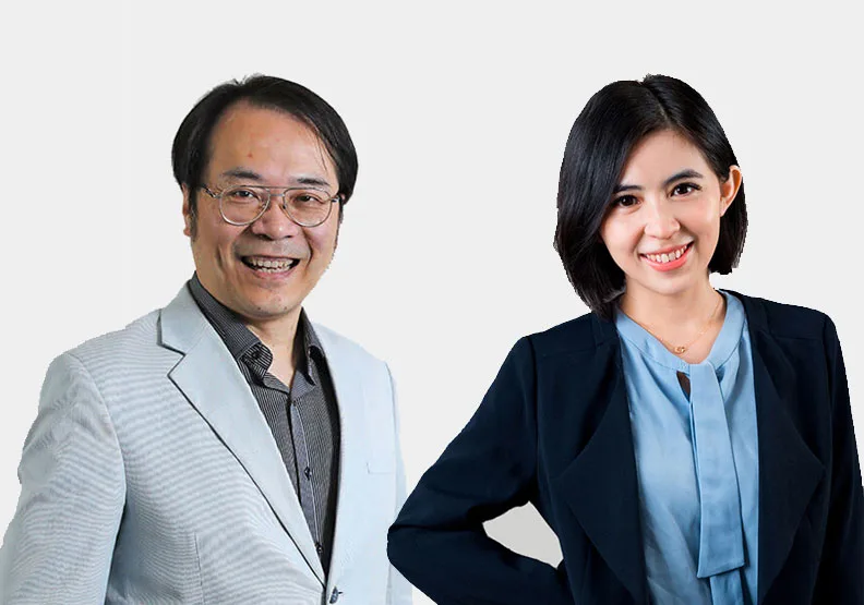 前Google台灣董事總經理簡立峰、台大資工系副教授陳縕儂。圖為遠見資料畫面