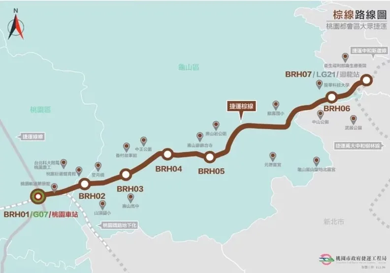 桃園捷運棕線綜合規畫交通部有條件過關。桃園市政府捷工局提供